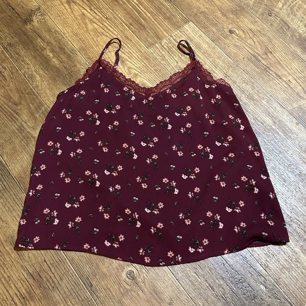 Hollister Floral Blouse Top Large